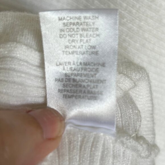 Chelsea & Theodore Super Soft Ivory Relaxed Long Sleeved Knit Hoodie Size XL - Picture 8 of 9